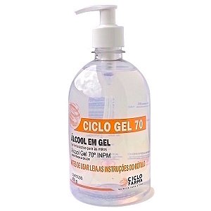 Álcool Ciclo Gel 70 (70° INPM - 77° GL) 450g (500ml) c/ PUMP - Ciclofarma