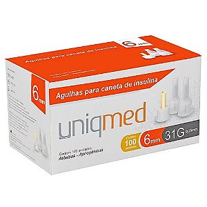 Agulhas para Caneta de Insulina Uniqmed 31G 6mm - SG