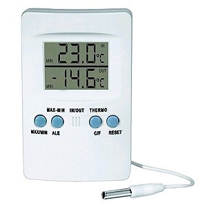 Termômetro Digital Máx/Mín Interna -20+50°C/ Externa -50+70°C SH-102 - Jprolab