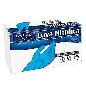 Luva Nitrilica Hipoalergênica Azul - Lagrotta Azzurra