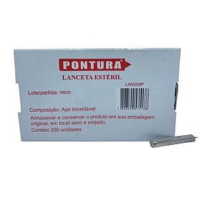 Lanceta Estéril CX/200 Peças - Cral Plast