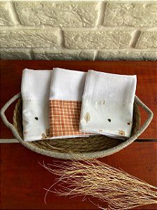 Kit 3 Fraldinhas de Boca Premium - Amigos do Bosque