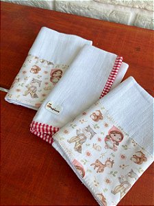 Ki 3 Fraldinhas de Boca - Chapeuzinho Vermelho