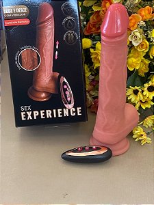 Pênis Dildo Realístico com Vibro Sobe e Desce 23x5 cm