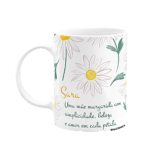 Caneca 325ml - Personalizar com nome - Mãe margarida