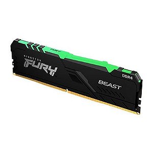 Memória Kingston Fury Beast RGB, 8GB, 1x8GB, 2666MHz, DDR4