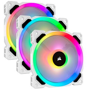 Cooler Fan Corsair iCUE LL120 RGB 3in1, White, 3x120mm