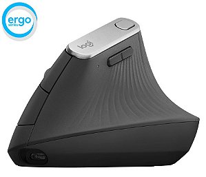 Mouse sem fio Logitech ERGO MX Vertical Preto, 4.000DPI, USB