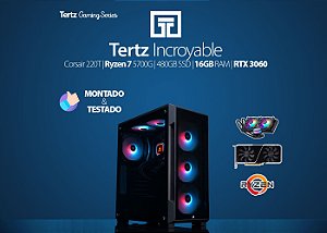 PC Gamer TERTZ Incroyable A, RTX3060, AMD 5700G, 480GB, 16GB