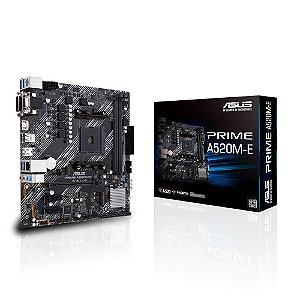 Placa Mãe ASUS A520M-E Prime, DDR4, Micro-ATX, AM4