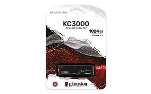 SSD M.2 Kingston KC3000 Gen4, 1024GB, PCIe 4, 7000MBs