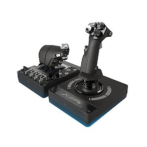 Controle com manetes e joystick RGB G X56 H.O.T.A.S. - Preto