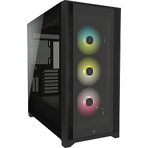 Gabinete Corsair iCUE 5000X ARGB, Mid-Tower, Vidro temperado