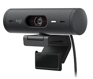 Webcam Logitech Brio 500, UltraWide, com Microfone, 1080p - Grafite