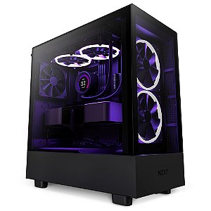 Gabinete NZXT H5 Elite RGB, Preto, Mid-Tower, Vidro lateral