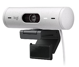 Webcam Logitech Brio 500, UltraWide, com Microfone, 1080p - Branco