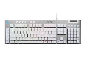 Teclado com fio Logitech G815 RGB, Branco, Mecânico, US, USB - Switch GL Tactile