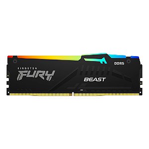 Memória Kingston Fury Beast RGB, 16GB, 1x16GB, 5200MHz, DDR5