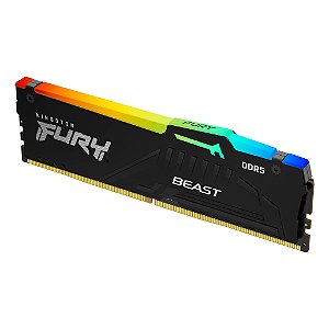 Memória Kingston Fury Beast RGB, 8GB, 1x8GB, 5600MHz, DDR5