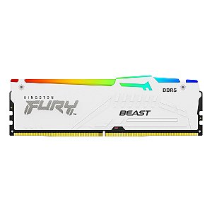 Memória Kingston Fury Beast White RGB, 16GB, 1x16GB, 5600MHz, DDR5