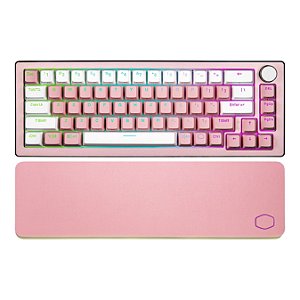 Teclado sem fio Cooler Master CK721 65% RGB, Rosa Sakura, Mecânico, USB (Switch BLUE)