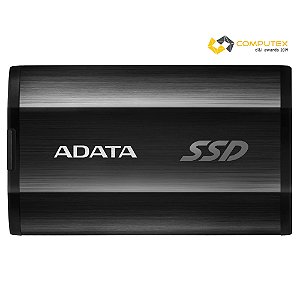 SSD Externo Adata SE800, 1TB, USB-C 3.2 Gen 2, 1000MBs - Preto