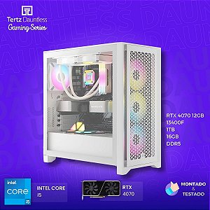 PC Gamer TERTZ Dauntless, White Edition, RTX 4070 12GB, 13400F, 1TB, 16GB DDR5, Chipset B760