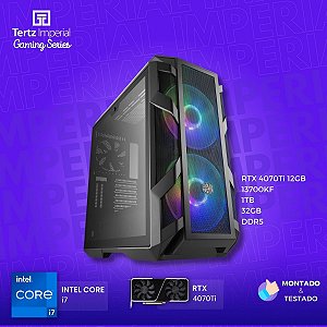 PC Gamer TERTZ Imperial, RTX 4070Ti 12GB, 13700KF, 1TB, 32GB DDR5, Water Cooler 360mm, Chipset Z790