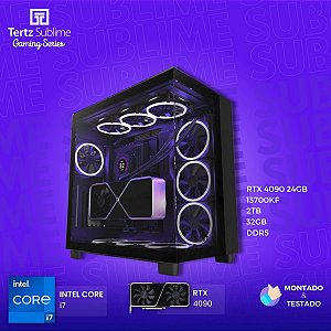PC Gamer TERTZ Sublime, RTX 4090 24GB, 13700KF, 2TB, 32GB DDR5, Water Cooler 360mm, Dual-Chamber, Chipset Z790