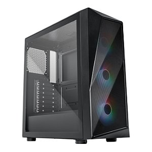 Gabinete Cooler Master CMP 520 ARGB, Preto, Mid-Tower, Vidro temperado