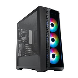 Gabinete Cooler Master Masterbox MB520 ARGB, Preto, Mid-Tower, Vidro temperado