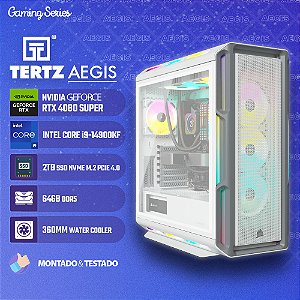 PC Gamer TERTZ Aegis, RTX 4080 SUPER, Intel Core i9-14900KF, 2TB SSD, 64GB DDR5, Water Cooler 360mm, Chipset Z790