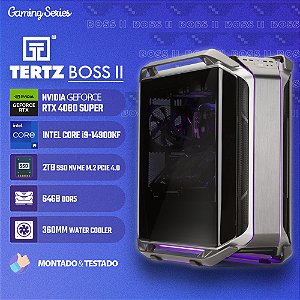 PC Gamer TERTZ Boss II, RTX 4080 SUPER, Intel Core i9-14900KF, 2TB SSD, 64GB DDR5, Water Cooler 360mm, Chipset Z790