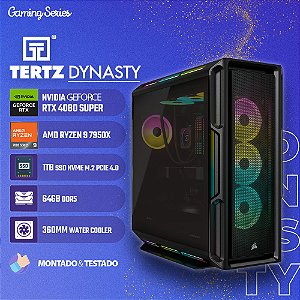 PC Gamer TERTZ Dynasty, RTX 4080 SUPER, AMD Ryzen 9 7950X, 1TB SSD, 64GB DDR5, Water Cooler 360mm, Chipset B650