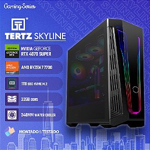 PC Gamer TERTZ Skyline, RTX 4070 SUPER, AMD Ryzen 7 7700, 1TB SSD, 32GB DDR5, Water Cooler 240mm, Chipset B650