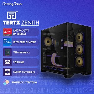 PC Gamer TERTZ Zenith, RADEON RX 7800 XT, Intel Core i7-14700F, 1TB SSD, 32GB DDR5, Water Cooler 240mm, Chipset B760