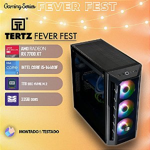 PC Gamer TERTZ Fever Fest, RX 7700XT, Intel Core i5-14400F, 1TB SSD, 32GB DDR5, Chipset B760 - Festa do Upgrade 2024