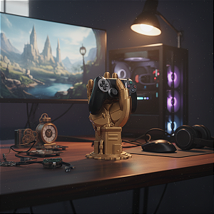 Suporte para Controle Gamer – Mão Robótica Articulada