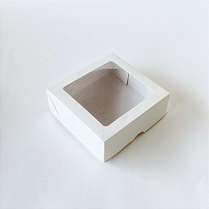 Caixa com Visor S24 Branca (8x8x4cm) 10 unidades - ASSK - Kafe Embalag -  Kafe Embalagens
