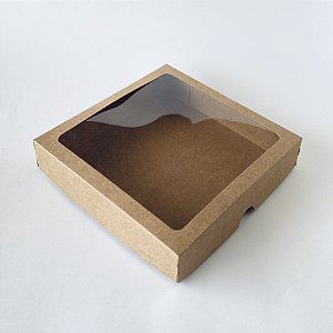 Caixa com Visor S25 Kraft (25x25x6,5cm) 10 unidades - ASSK - Kafe Embalagens