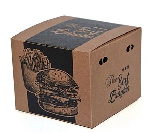 Perpacks  Caixa com Tampa para Hamburguer (Food Laranja)