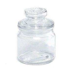 Pote de Vidro Hermético Tampa Flor 165ml - 01 unidade - Kafe Embalagens