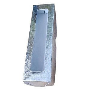 Caixa com Visor S13 Prata (23x5,5x4cm) 10 unidades - ASSK - Kafe Embalagens