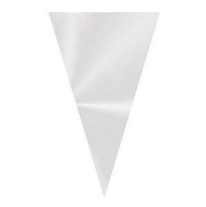 PROMOÇÃO Cone Transparente Incolor 18x30cm - 50 unidades - Kafe Embalagens
