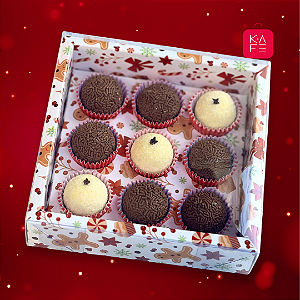 Caixa Base Brigadeiro para 9 Doces nº2 (20x13x3,5cm) - 05 unidades - ASSK - Kafe Embalagens