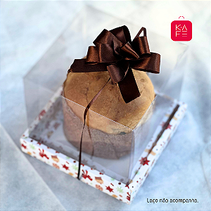 Caixa Panetone Estampa Natal - 05 unidades - ASSK - Kafe Embalagens