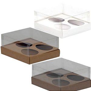 Caixa para Ovo de Colher Trio 100g/150g (20,5x17x6,5cm) - 05 - unidades -  ASSK - Kafe Embalagens