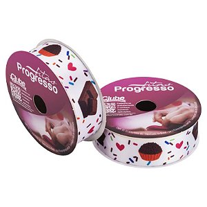 Fita de Cetim Linha Brigadeiro Barra de Chocolate - Cor 108 - 22mm - 10 metros - Progresso
