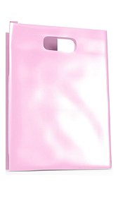 Sacola Boca de Palhaço Sorriso - 16x20 - Rosa Bebe - 25 Unidades