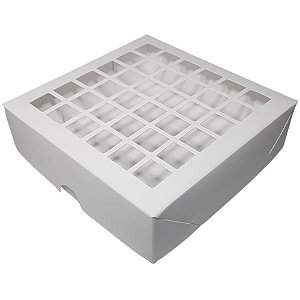 Caixa com Visor S3 Vazada Cores 14x14x4cm 10 unidades  ASSK  Kafe Embalagens